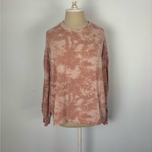 Gilli Lightweight Sweater Sweatshirt Orange Tie Dye M